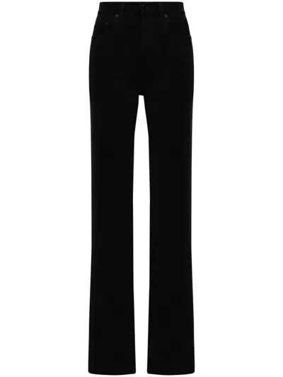 Saint Laurent High-rise Straight Jeans In Schwarz
