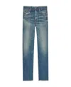 Saint Laurent High-waisted Straight-leg Jeans In Blue