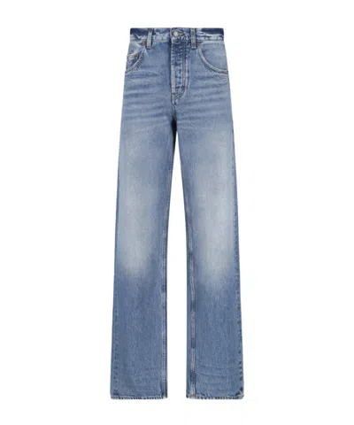 Saint Laurent High-rise Straight-leg Jeans In Blue