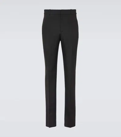 Saint Laurent High-rise Straight Pants In Black