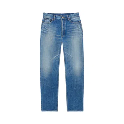 Pre-owned Saint Laurent High Rise Tapered 'costa Rica Blue' | Men's Size 34