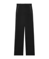Saint Laurent High-rise Tuxedo Pants In Grain De Poudre In Black