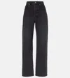Saint Laurent Carrot-fit Jeans With A Washed Effect In Black