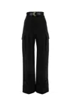 Saint Laurent Cassandre Cargo Trousers In Black
