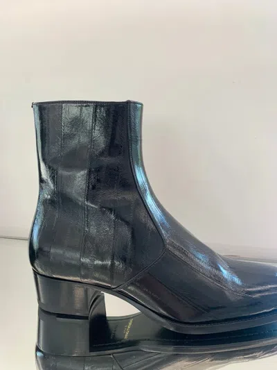 Pre-owned Saint Laurent High Top Boots In Black
