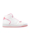 Saint Laurent High-top Leather Sneakers In White