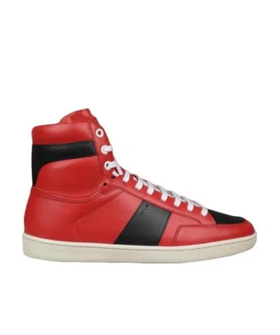 Saint Laurent High-top Leisure Sneakers In Red
