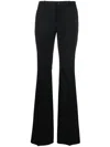 Saint Laurent Flared Tailored Wool Trousers In Black