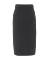 Saint Laurent High-waist Pencil Skirt In Gray