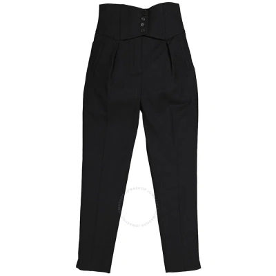 Saint Laurent High-waist Pleated-detail Trousers In Black