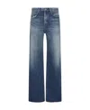 Saint Laurent High-waisted Bootcut Jeans In Blue