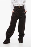 Saint Laurent High-waisted Cargo Pants With Leather Belt