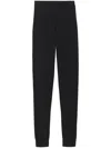 Saint Laurent Black High-waisted Leggings With Pockets In Cashmere Woman In Black