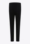 Saint Laurent Cashmere Slim Elastic-waistband Pants In Black