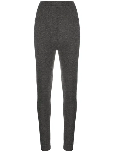 Saint Laurent Cashmere High-rise Leggings In Black