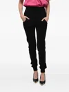 Saint Laurent High Waisted Cashmere Joggers In 黑色