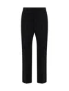 Saint Laurent High-waisted Tailored Trousers In Noir