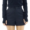 Saint Laurent High-waisted Rolled Hem Shorts In Black