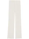 Saint Laurent High-waisted Satin Trousers In Weiss