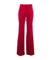 Saint Laurent High-waisted Straight-leg Trousers In Red