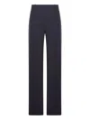 Saint Laurent High-waisted Wool Trousers In Blue
