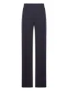 Saint Laurent High-waisted Wool Trousers In Blue