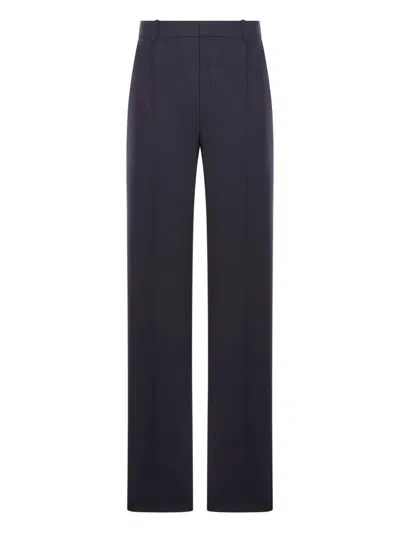SAINT LAURENT SAINT LAURENT HIGH-WAISTED TAILORED PANTS IN WOOL CHINÉ CLOTHING