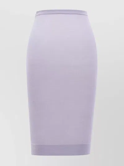SAINT LAURENT HIGH-WAISTED VISCOSE SKIRT BACK SLIT
