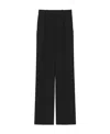 Saint Laurent Pleated Wide Leg Trousers With Pockets In Black