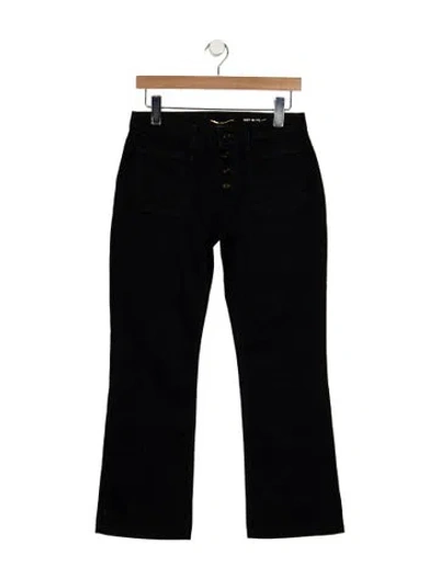 Pre-owned Saint Laurent High-rise Flared Jeans In Black