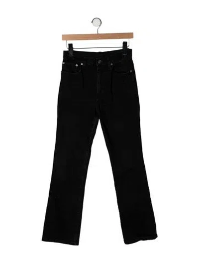 Pre-owned Saint Laurent High-rise Flared Jeans In Black
