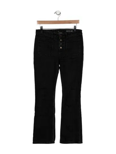Pre-owned Saint Laurent High-rise Flared Jeans In Black