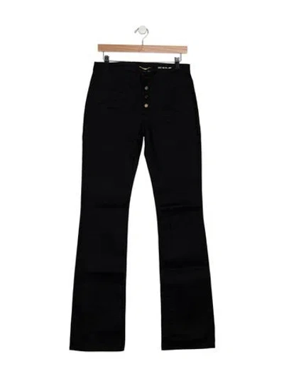 Pre-owned Saint Laurent High-rise Flared Jeans In Black