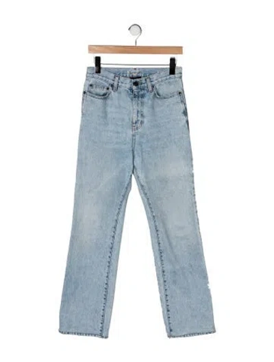 Pre-owned Saint Laurent High-rise Flared Jeans In Blue