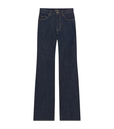 Saint Laurent High-rise Flared Jeans In Blue