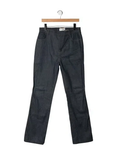 Pre-owned Saint Laurent High-rise Flared Jeans In Blue