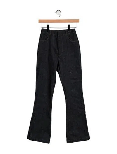 Pre-owned Saint Laurent High-rise Flared Jeans In Blue