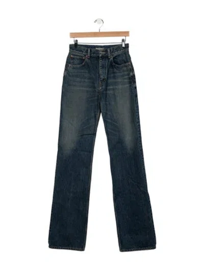 Pre-owned Saint Laurent High-rise Flared Jeans W/ Tags In Blue