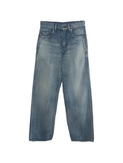 Pre-owned Saint Laurent High-rise Regular-fit Jeans In Blue