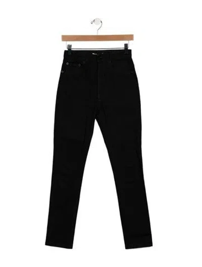 Pre-owned Saint Laurent High-rise Skinny Leg Jeans In Black
