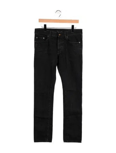 Pre-owned Saint Laurent High-rise Skinny Leg Jeans In Black