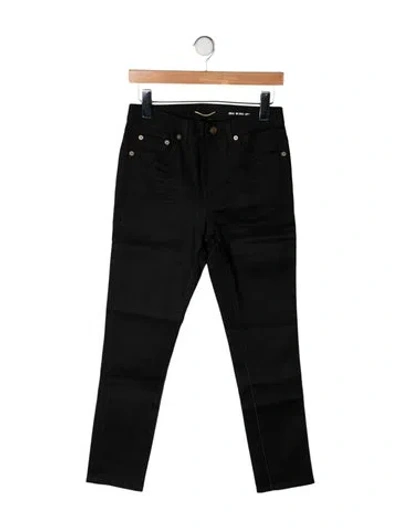 Pre-owned Saint Laurent High-rise Skinny Leg Jeans In Black