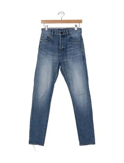 Pre-owned Saint Laurent High-rise Skinny Leg Jeans In Blue