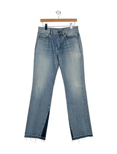 Pre-owned Saint Laurent High-rise Straight Leg Jeans In Blue