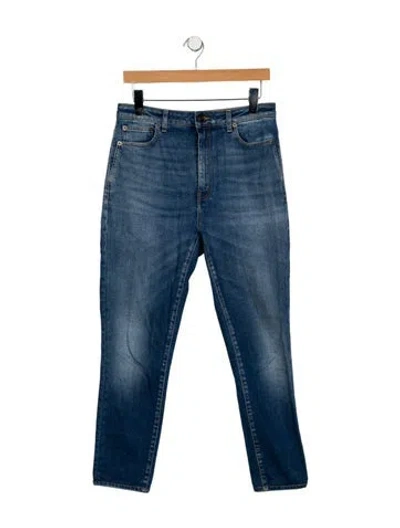 Pre-owned Saint Laurent High-rise Straight Leg Jeans In Blue
