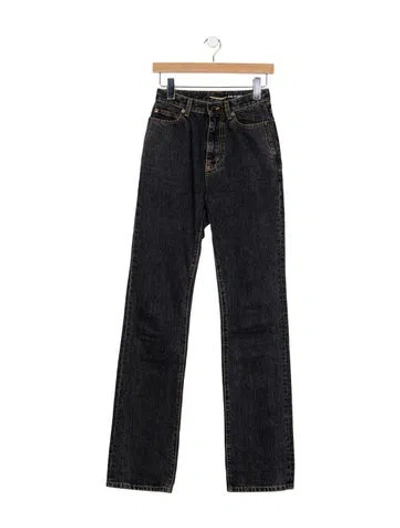 Pre-owned Saint Laurent High-rise Straight Leg Jeans In Blue