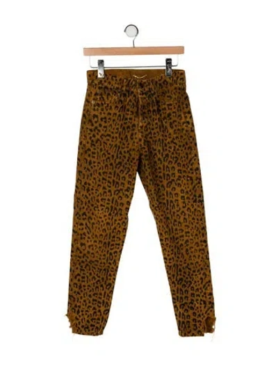 Pre-owned Saint Laurent High-rise Straight Leg Jeans In Brown