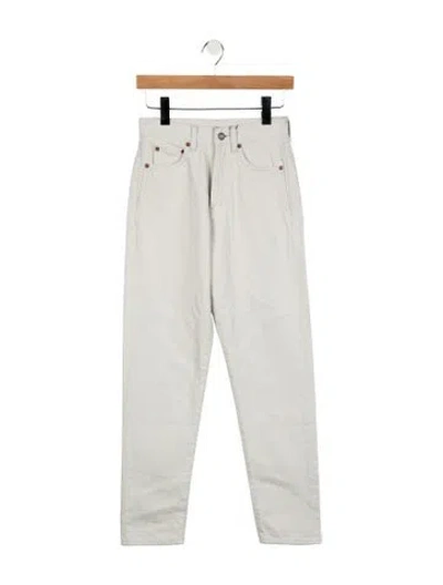 Pre-owned Saint Laurent High-rise Straight Leg Jeans In Neutral
