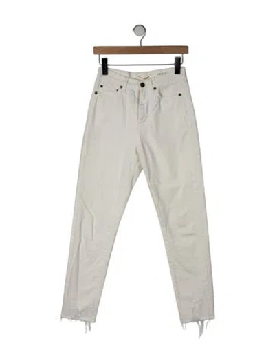 Pre-owned Saint Laurent High-rise Straight Leg Jeans In Neutrals
