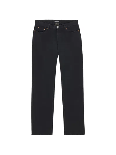Saint Laurent High-rise Tapered Jeans In Black